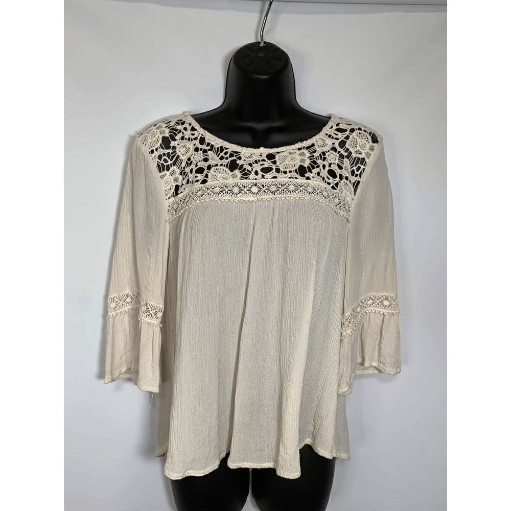 Love on a Hanger Boho Rayon Lace Blouse